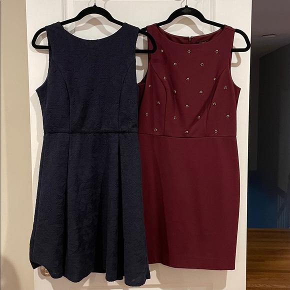 Bundle Ann Taylor Petite Blue & Burgundy Dresses - Picture 1 of 6
